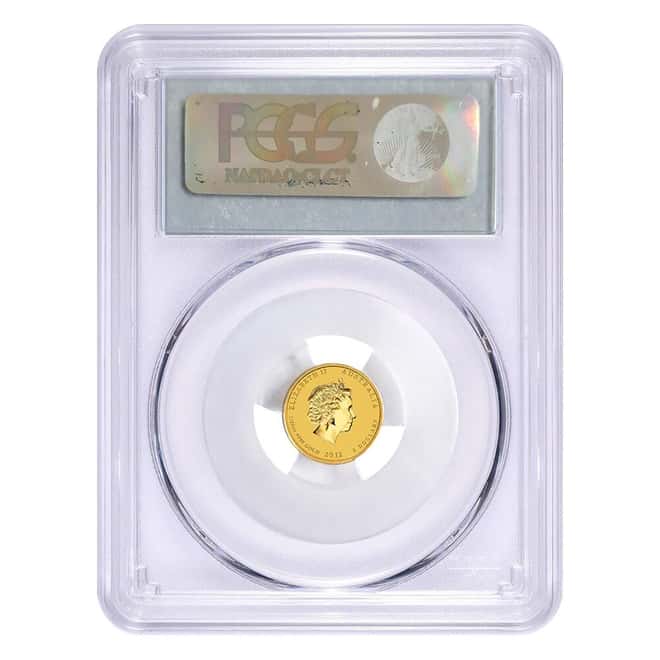 2012 1/20 oz Gold Lunar Dragon Australian Perth Mint PCGS MS 69