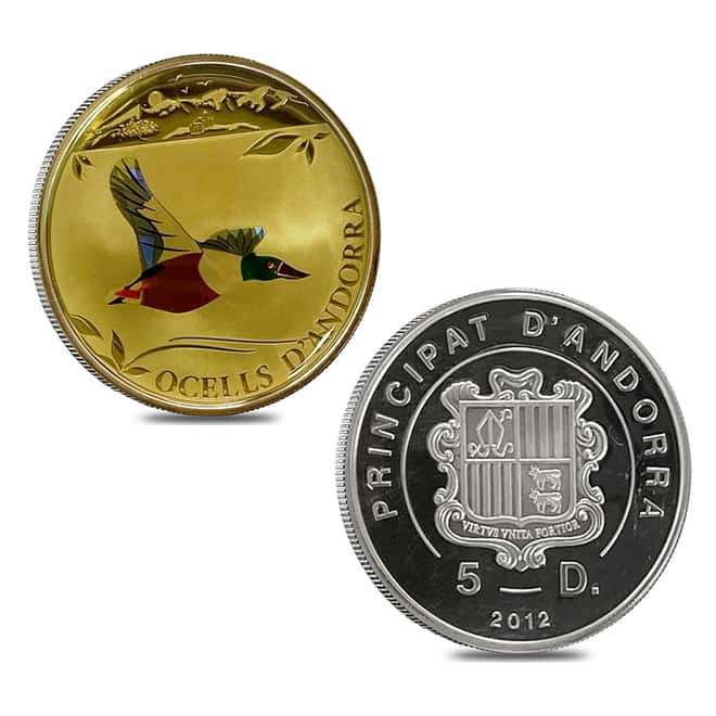 2012 Andorra 60 grams Prism Birds .925 Silver 3-Coin Set (w/Box & COA)