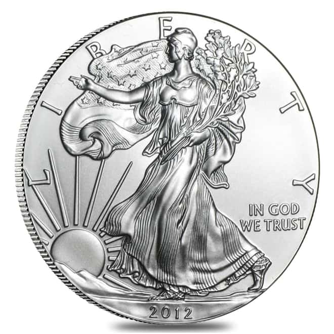 2012 (S) 1 oz Silver American Eagle $1 Coin BU - Sealed Monster Box (San Francisco Mint)