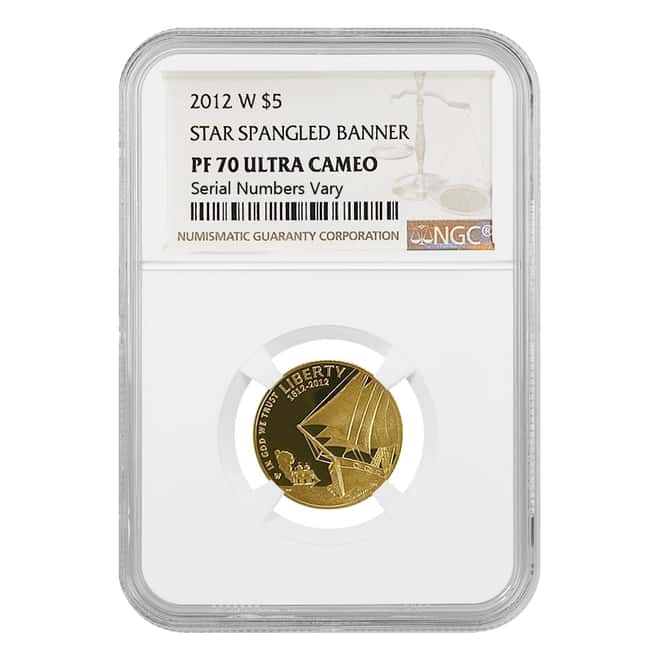 2012 W Gold $5 Proof Commemorative Star Spangled Banner NGC PF 70