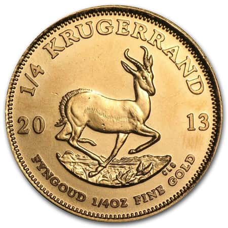 2013 1/4 oz South African Krugerrand Gold Coin