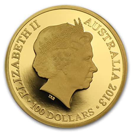 2013 $100 Royal Australian Mint Gold Coin 20th Anniversary Kangaroo