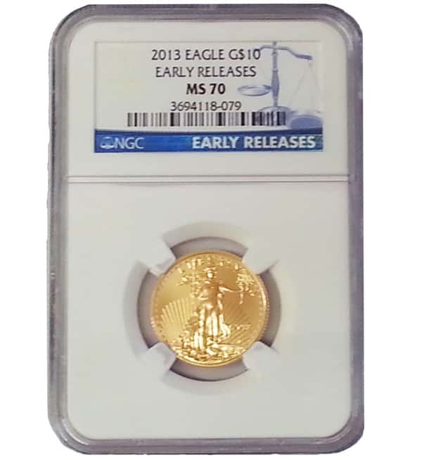 2013 1/4 oz $10 Gold American Eagle NGC MS 70