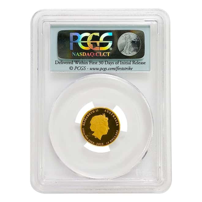 2013 1/10 oz Proof Gold Lunar Year of The Snake Australia Perth Mint PCGS PF 70 DCAM FS