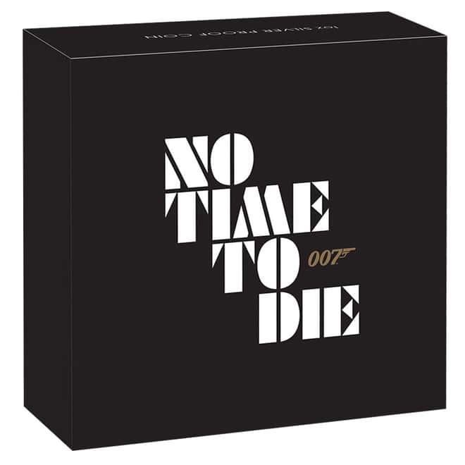 2020 Tuvalu 1 oz James Bond 007 No Time To Die Proof Silver Coin .9999 Fine (w/Box & COA)