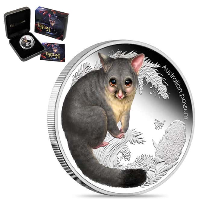 2013 1/2 oz Silver Australian Bush Babies Possum Proof Coin Perth Mint