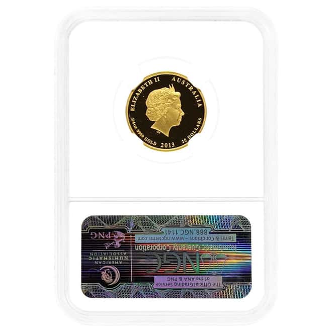 2013 1/4 oz Proof Gold Lunar Snake Australian Perth Mint NGC PF 70 UCAM