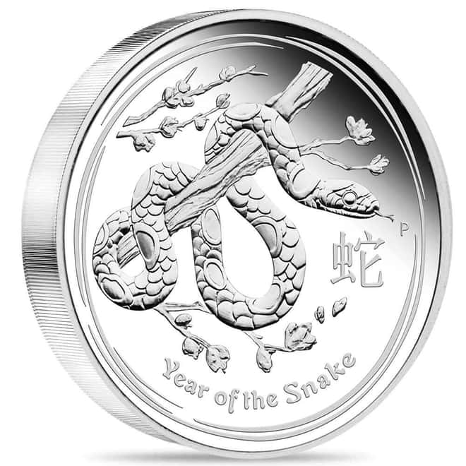 2013 1 Kilo Proof Silver Lunar Snake Australian Perth Mint