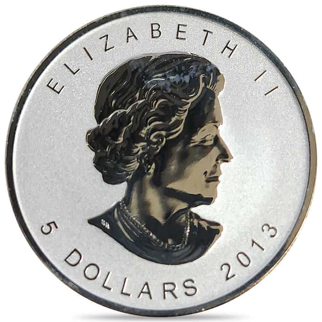 2013 1 oz Canadian Silver Maple Leaf Lunar Snake Privy Reverse Proof Coin