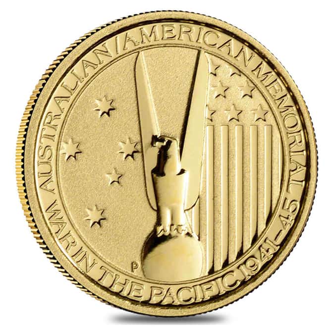 2013 Australia 1/10 oz Gold $15 War in the Pacific Coin BU