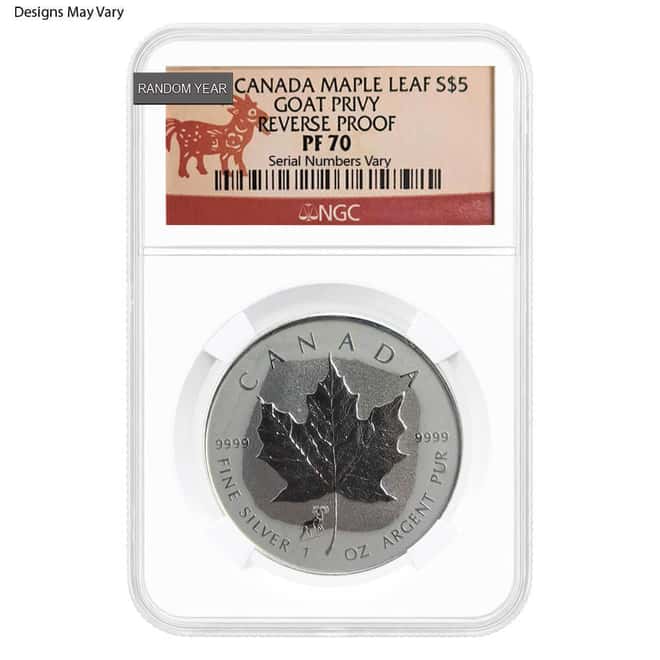 MILKY - 1 oz Silver Coin Random Mint NGC/PCGS MS/SP/PF 70 (Random Design/Year)