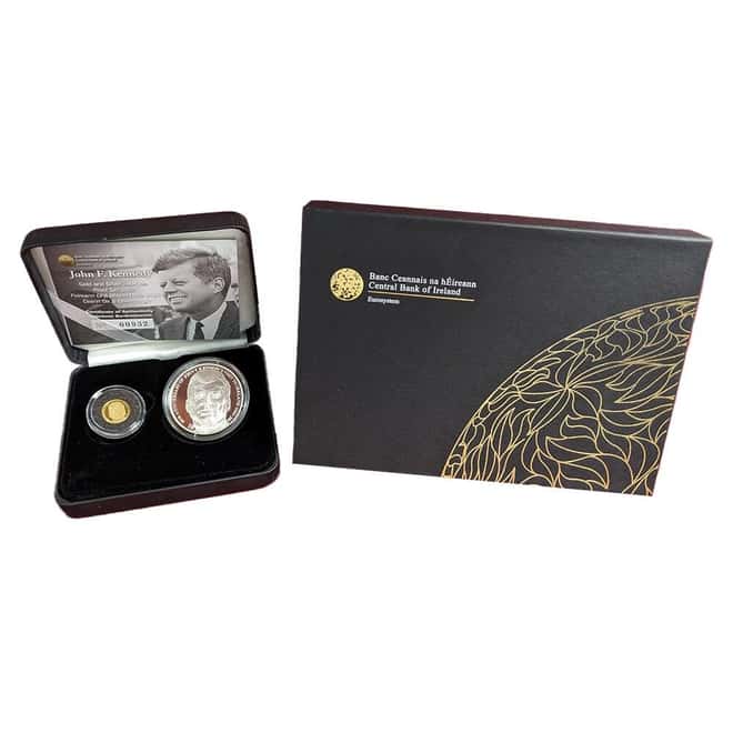2013 Ireland John F. Kennedy Proof Gold/Silver 2-Coin Set