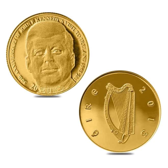 2013 Ireland John F. Kennedy Proof Gold/Silver 2-Coin Set