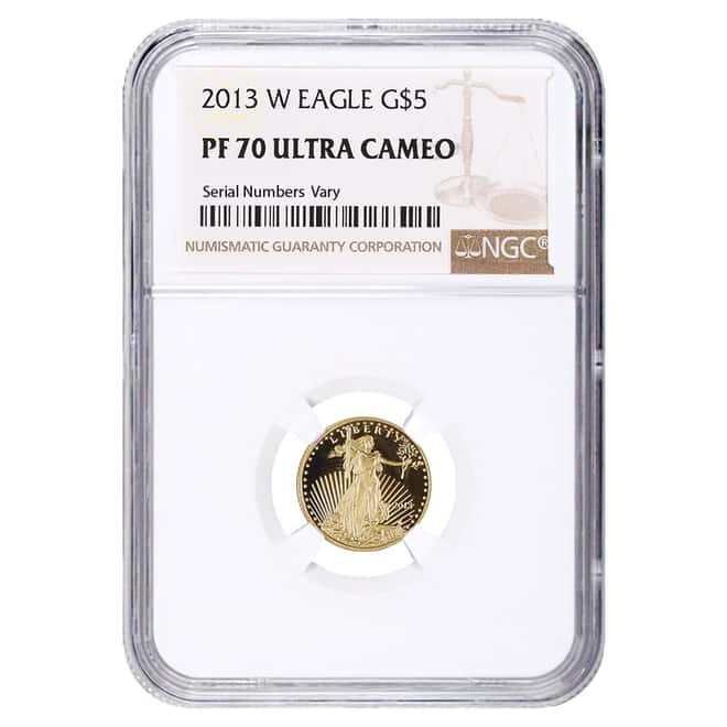 2013 W 1/10 oz $5 Proof Gold American Eagle NGC PF 70 UCAM