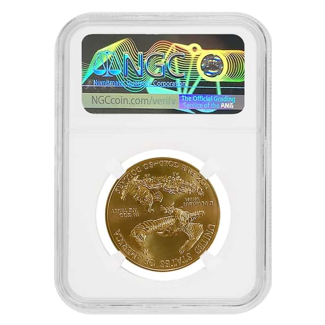 2013 W 1 oz $50 Burnished Gold American Eagle NGC MS 70