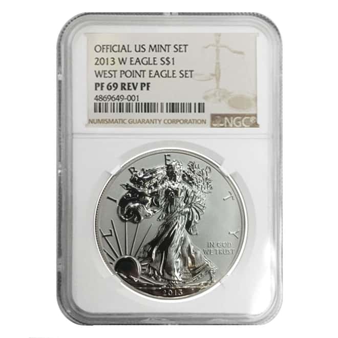 2013 W 1 oz Silver American Eagle 2-Coin Set NGC PF 69 / SP 69