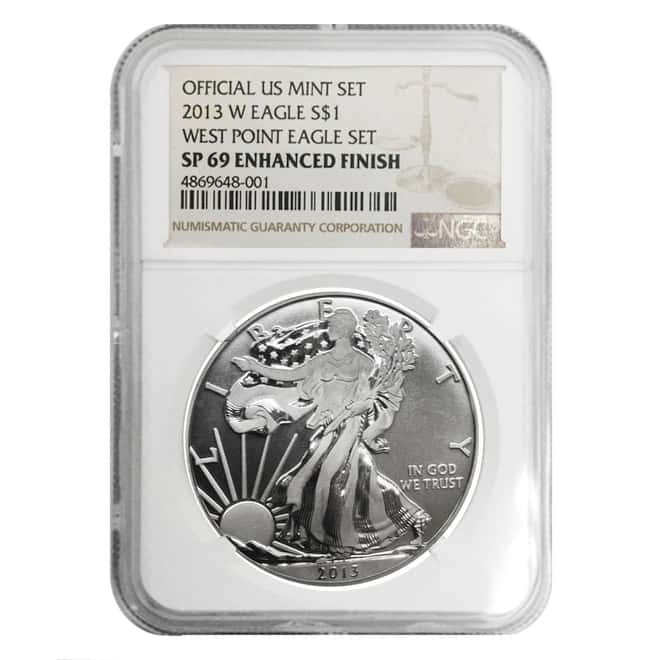 2013 W 1 oz Silver American Eagle 2-Coin Set NGC PF 69 / SP 69