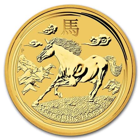 2014 2 oz Australian Gold Lunar Year of the Horse Coin (Series 2)