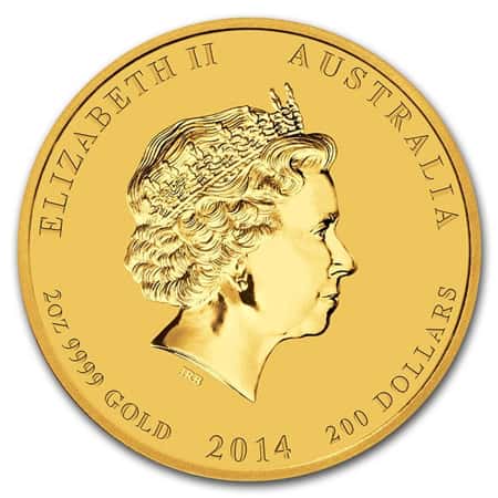 2014 2 oz Australian Gold Lunar Year of the Horse Coin (Series 2)