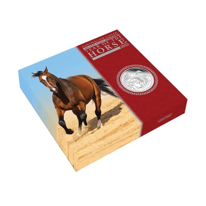 2014 1 Kilo Proof Silver Lunar Horse Australian Perth Mint