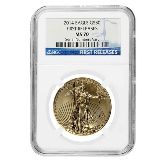 2014 1 oz $50 Gold American Eagle NGC MS 70 First Releases