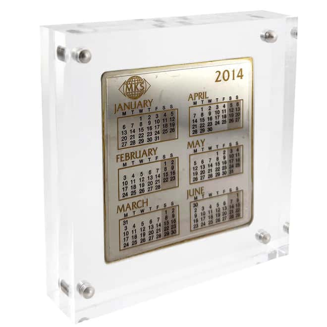 2014 1 oz PAMP Calendar Silver Bar .999 Fine