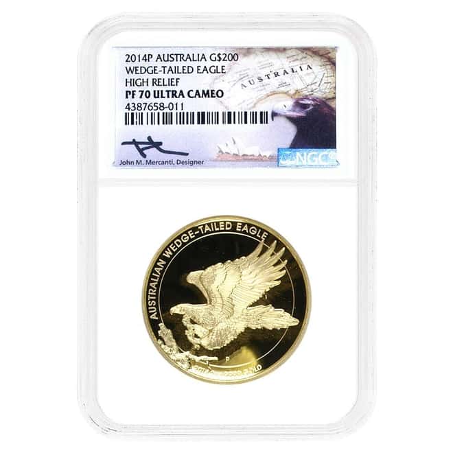 2014 2 oz Proof Gold Australian Wedge-Tailed Eagle Perth Mint NGC PF 70 UCAM (John M. Mercanti)
