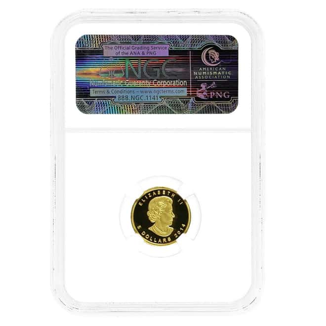 2014 Canada 1/10 oz Woolly Mammoth Proof Gold Coin NGC PF 70 UCAM ER