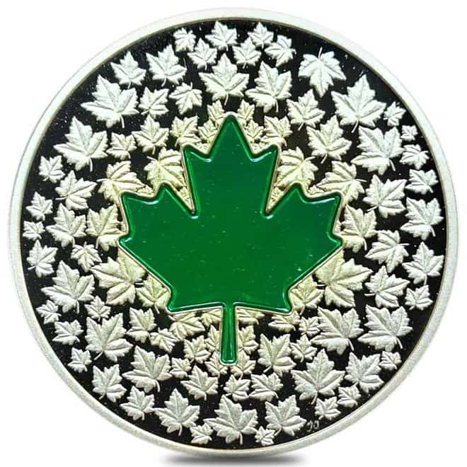 2014 Canada 1 oz Maple Leaf Impression Proof Silver Coin