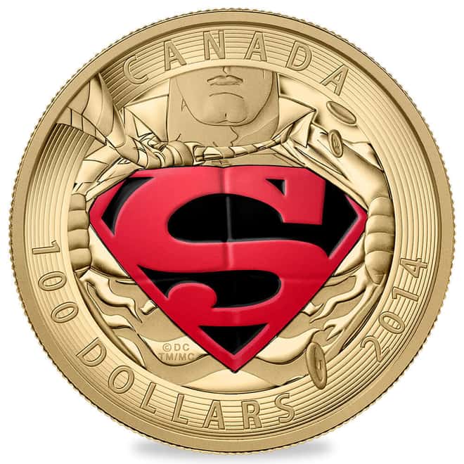 2014 Canada Comic Book Covers Adventures of Superman #596 Proof Gold Coin