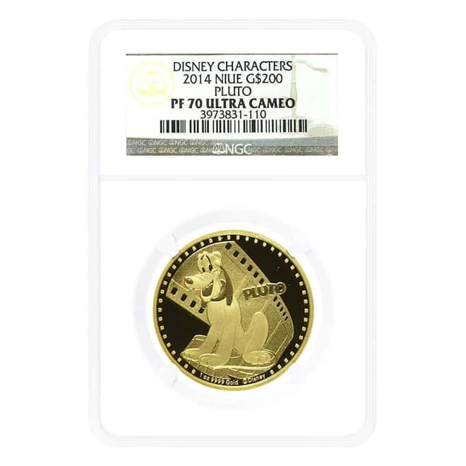 2014 Niue 1 oz Gold Disney Pluto Coin NGC PF 70 UCAM