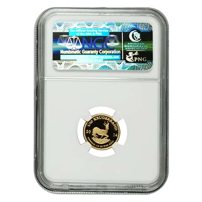 2014 South Africa 1/10 oz Proof Gold Krugerrand NGC PF 69 UCAM