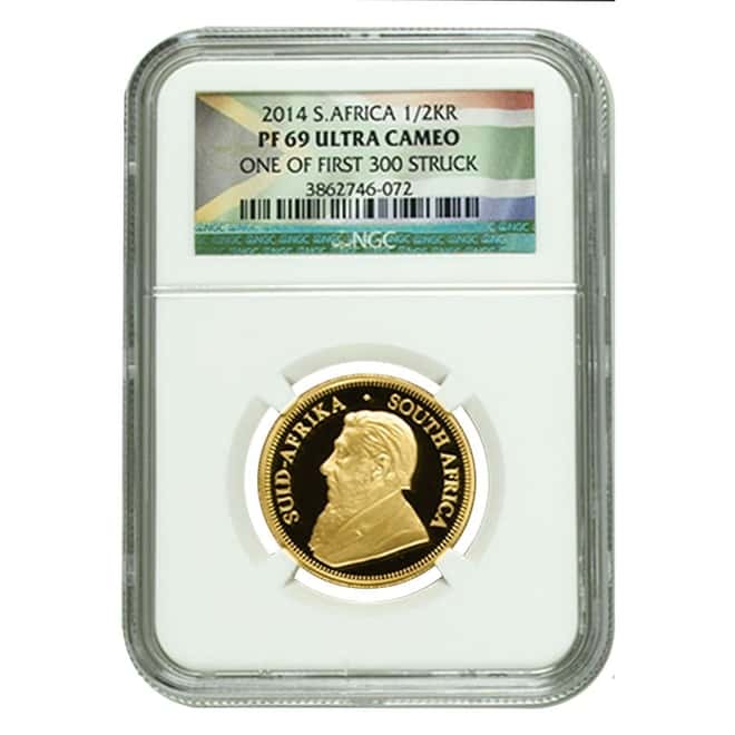 2014 South Africa 1/4 oz Proof Gold Krugerrand NGC PF 69 UCAM