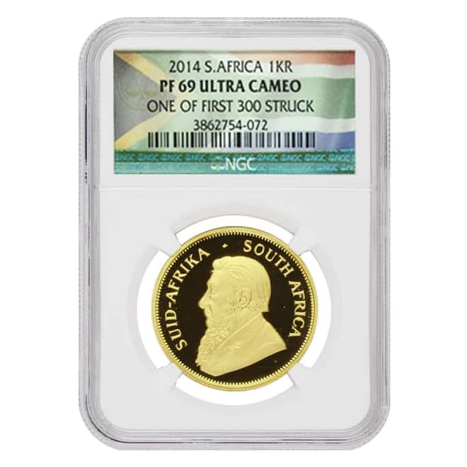 2014 South Africa 1 oz Proof Gold Krugerrand NGC PF 69 UCAM