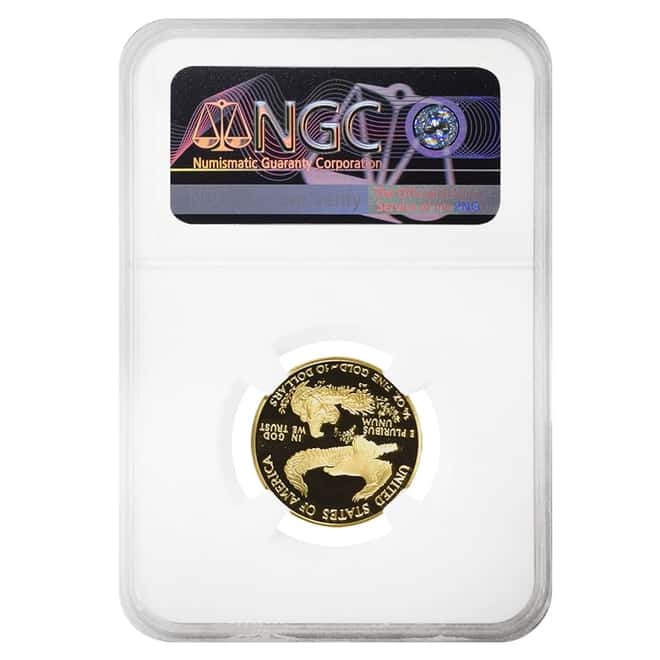 2014 W 1/4 oz $10 Proof Gold American Eagle NGC PF 70 UCAM ER (Rhett Jeppson Sign)