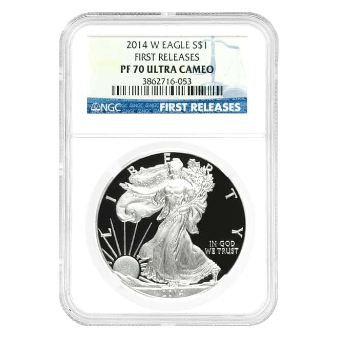 2014-W 1 oz Proof Silver American Eagle NGC PF 70 FR