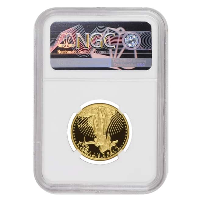 2014 W 1/2 oz $25 Proof Gold American Eagle NGC PF 69 UCAM Mint Error (Rev Struck Thru)