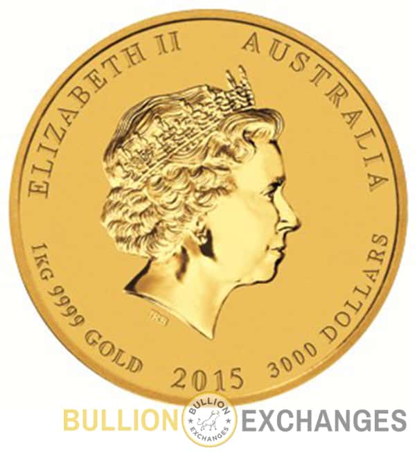 2015 1 Kilo Gold Lunar Year of the Goat .9999 Fine BU
