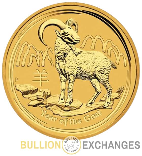 2015 1 Kilo Gold Lunar Year of the Goat .9999 Fine BU