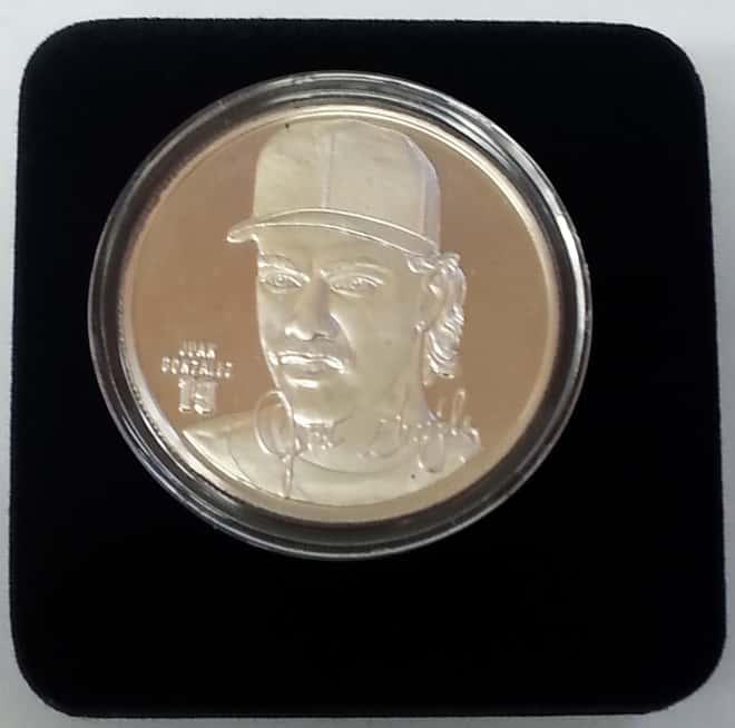 Juan Gonzalez 1 oz Highland Mint .999 Fine Silver Limited Edition Commemorative Medallion w/ COA