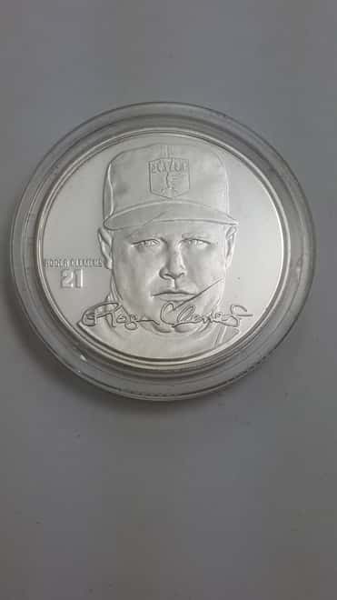 Roger Clemens 1 oz .999 Fine Silver Limited Edition Commemorative Medallion COA