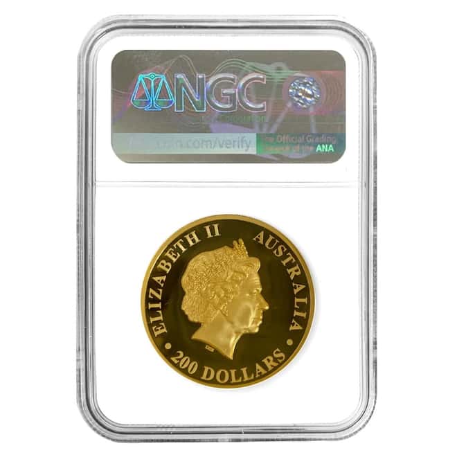 2015 2 oz Australian High Relief Proof Gold Kangaroo Coin NGC PF 70