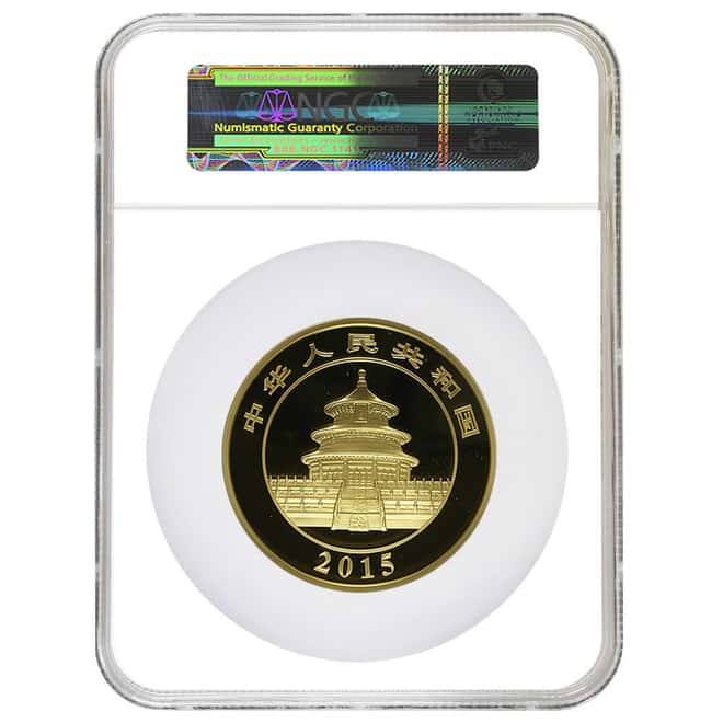 2015 5 oz Chinese Proof Gold Panda 2000 Yuan NGC PF 69 UCAM (w/Box & COA)