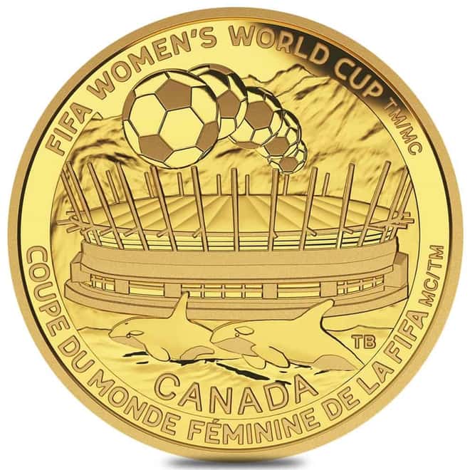 2015 Canada 1/4 oz FIFA Women's World Cup The Championship Game Proof Gold Coin