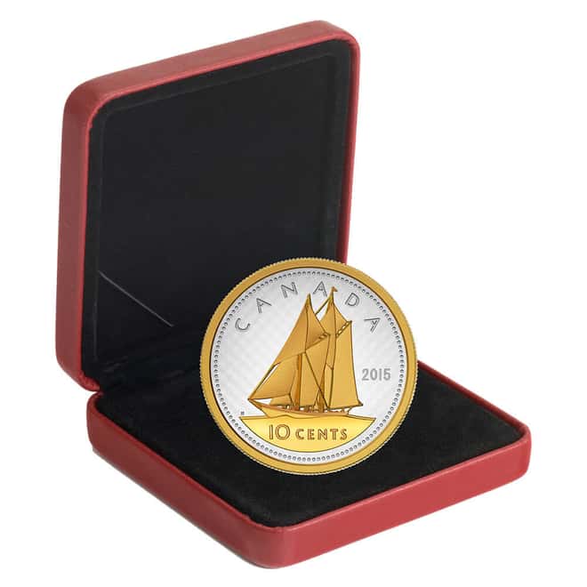 2015 Canada 5 oz 10-Cent Proof Silver Coin Big Coin Series