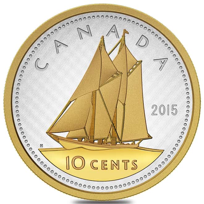 2015 Canada 5 oz 10-Cent Proof Silver Coin Big Coin Series