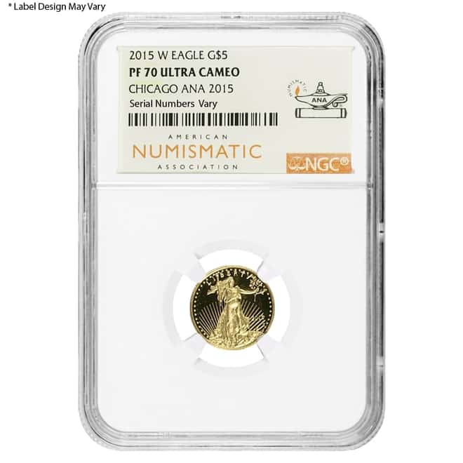 2015 W 1/10 oz $5 Proof Gold American Eagle NGC PF 70 UCAM