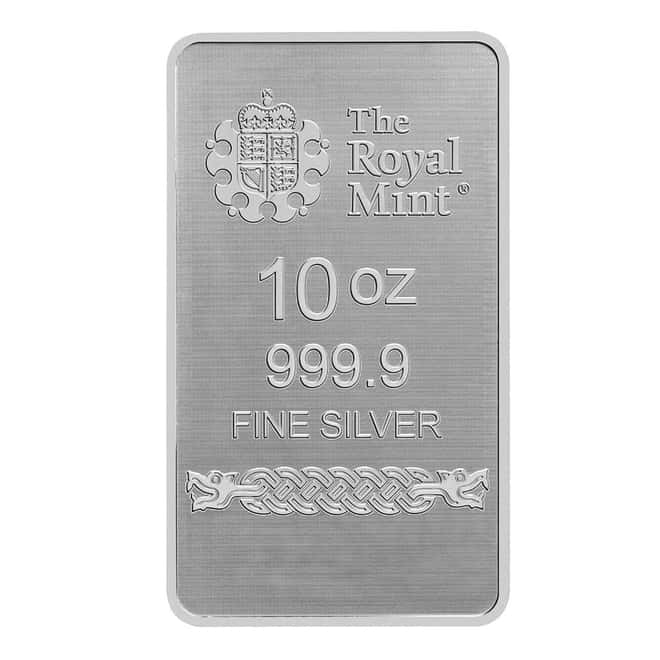 10 oz Royal Mint Norse Gods Odin Silver Bar .9999 Fine