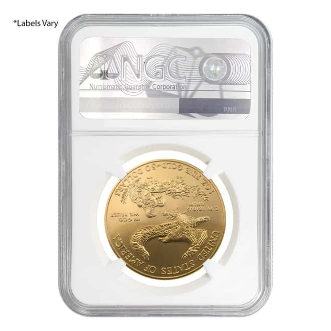 2015 W 1 oz $50 Burnished Gold American Eagle NGC MS 70 