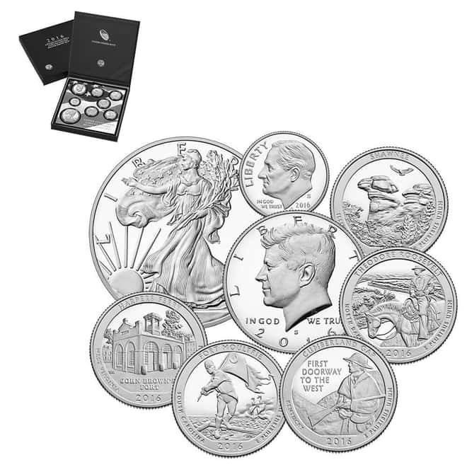 2016-S US Mint Limited Edition Silver Proof 8-Coin Set (w/Box and COA)